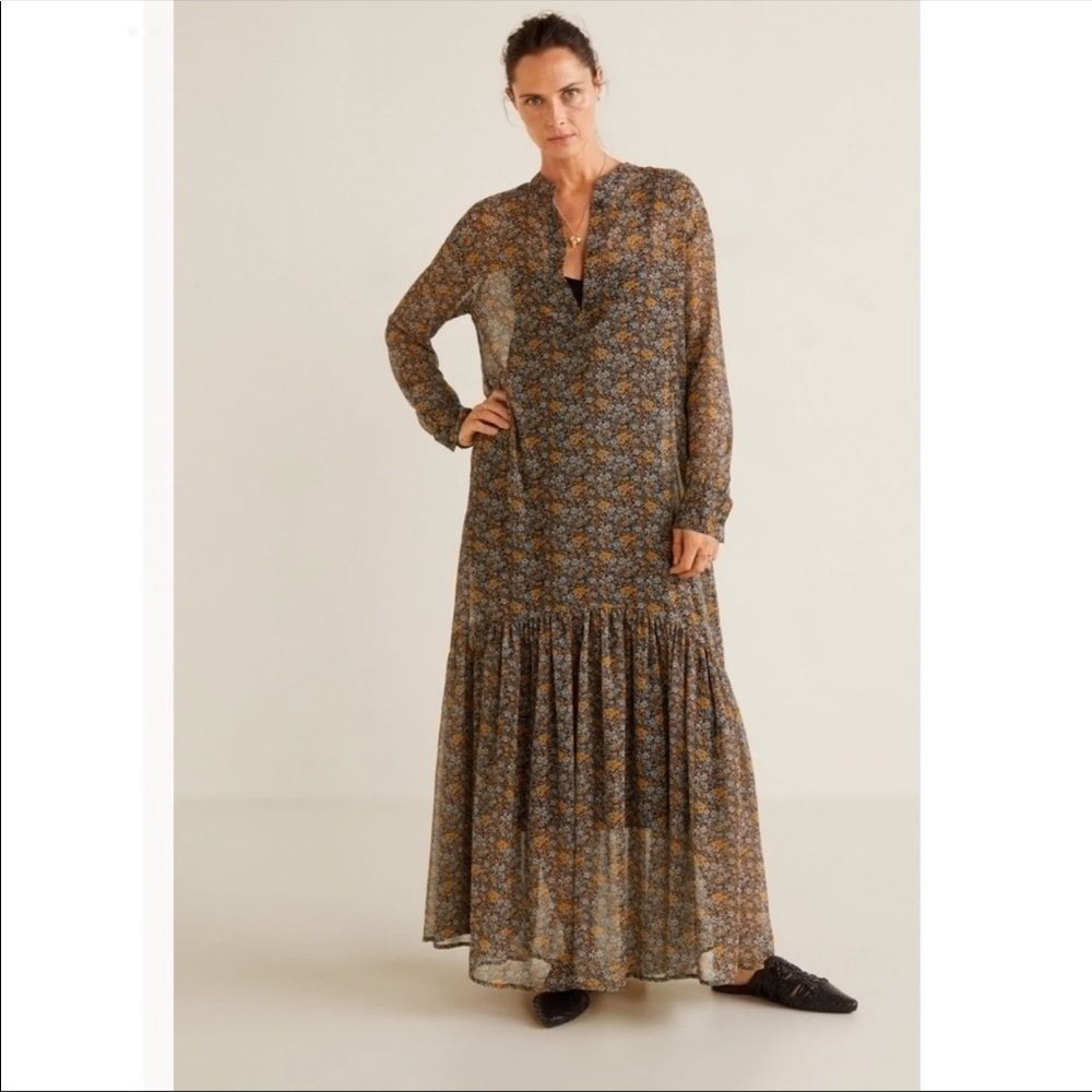 NWT Mango floral chiffon dress